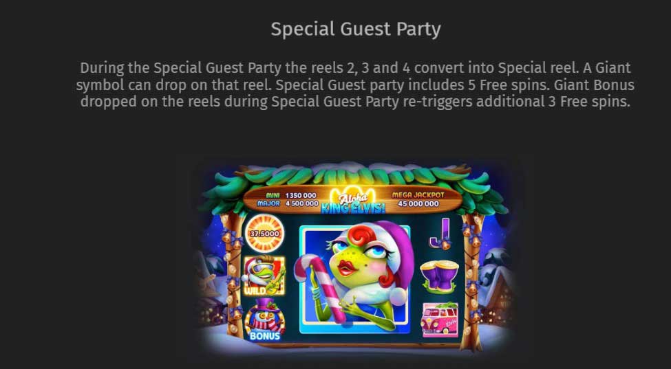 Aloha King Elvis X-mas slot game special guest party