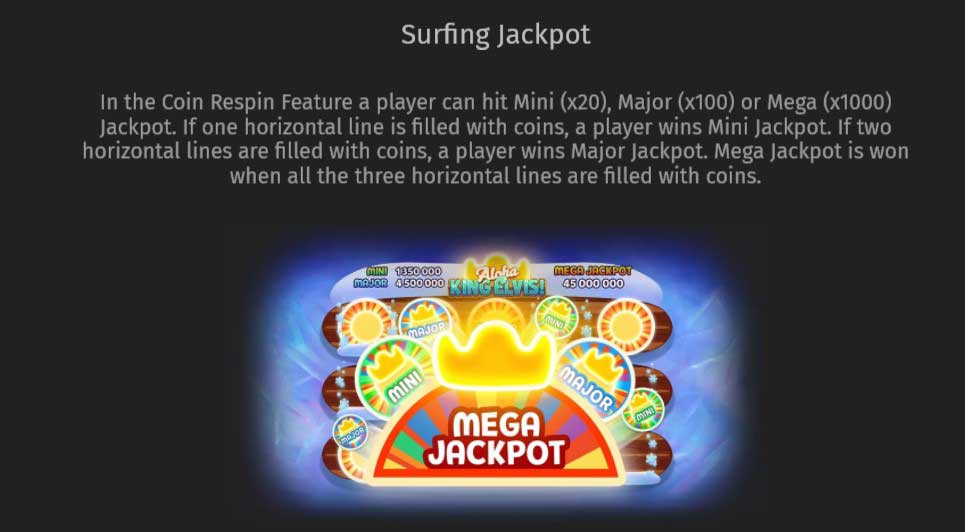 Aloha King Elvis slot game surfing jackpot